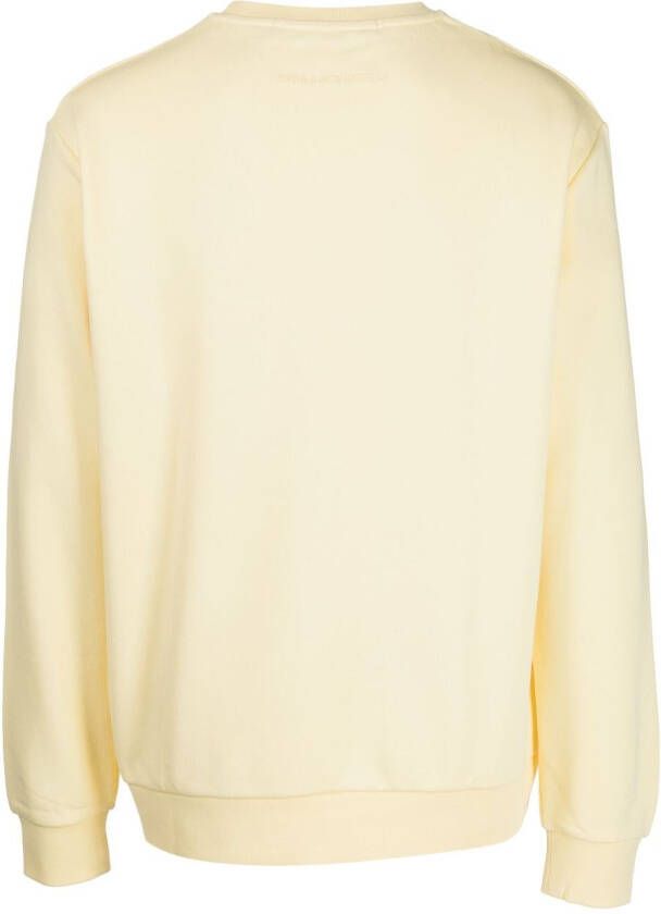Karl Lagerfeld Sweater met logo-reliëf Geel