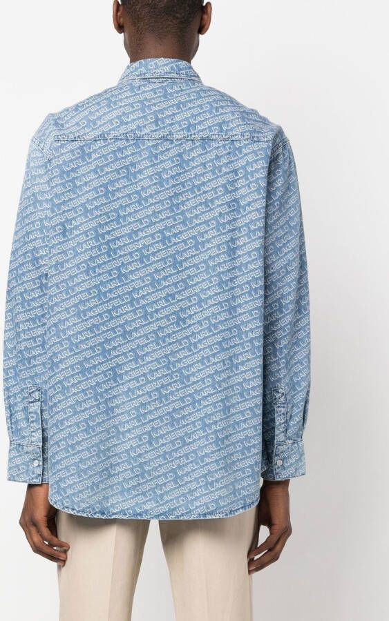 Karl Lagerfeld Denim overhemd Blauw