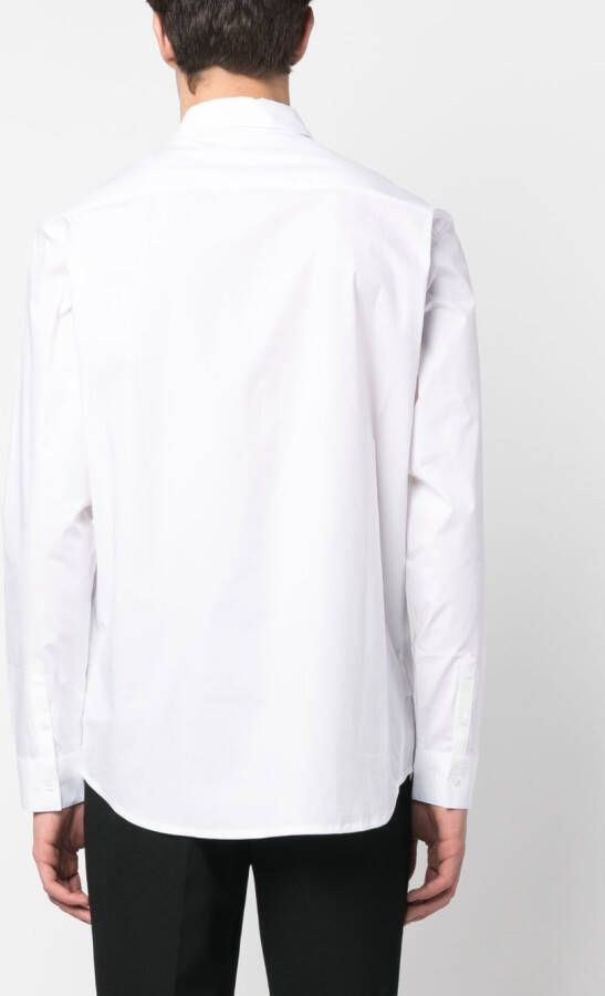 Karl Lagerfeld Overhemd met logo-reliëf Wit