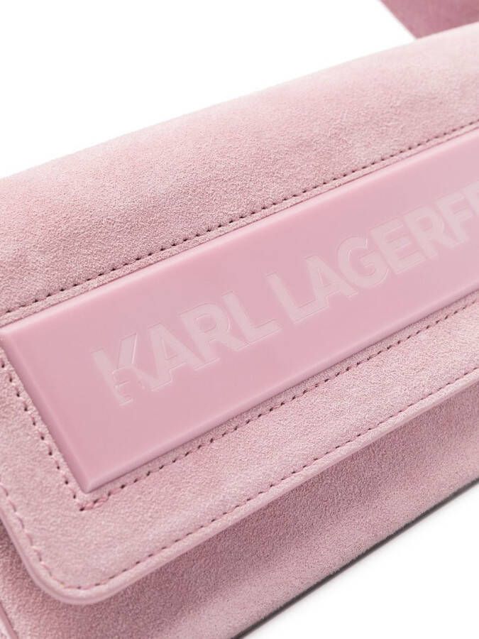 Karl Lagerfeld IKON K medium Flap schoudertas Roze