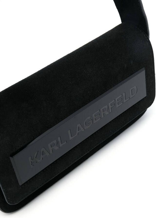 Karl Lagerfeld IKON K medium Flap schoudertas Zwart