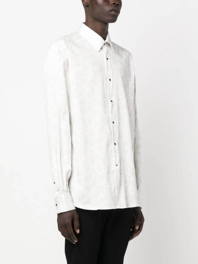 Karl Lagerfeld Overhemd met bloemenprint Wit