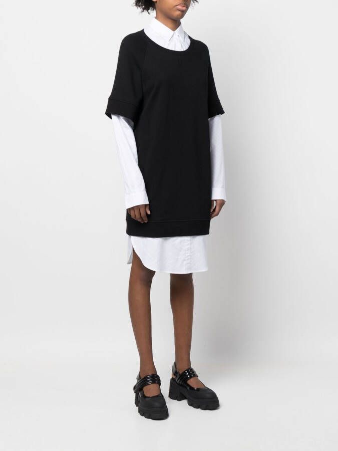 Karl Lagerfeld Gelaagde sweaterjurk Zwart