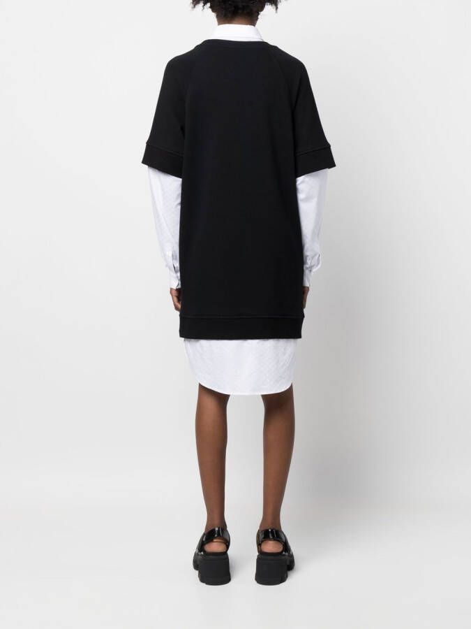 Karl Lagerfeld Gelaagde sweaterjurk Zwart
