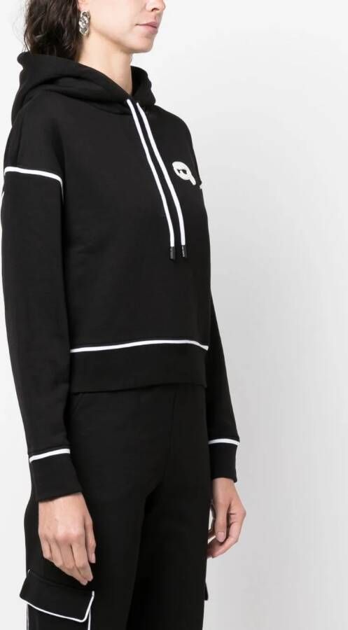 Karl Lagerfeld Hoodie met logopatch Zwart