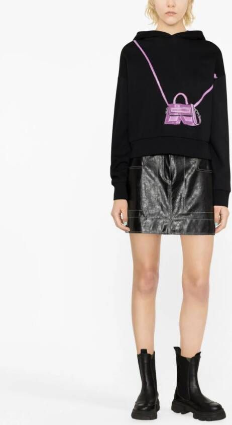 Karl Lagerfeld IKON K Bag hoodie met print Zwart