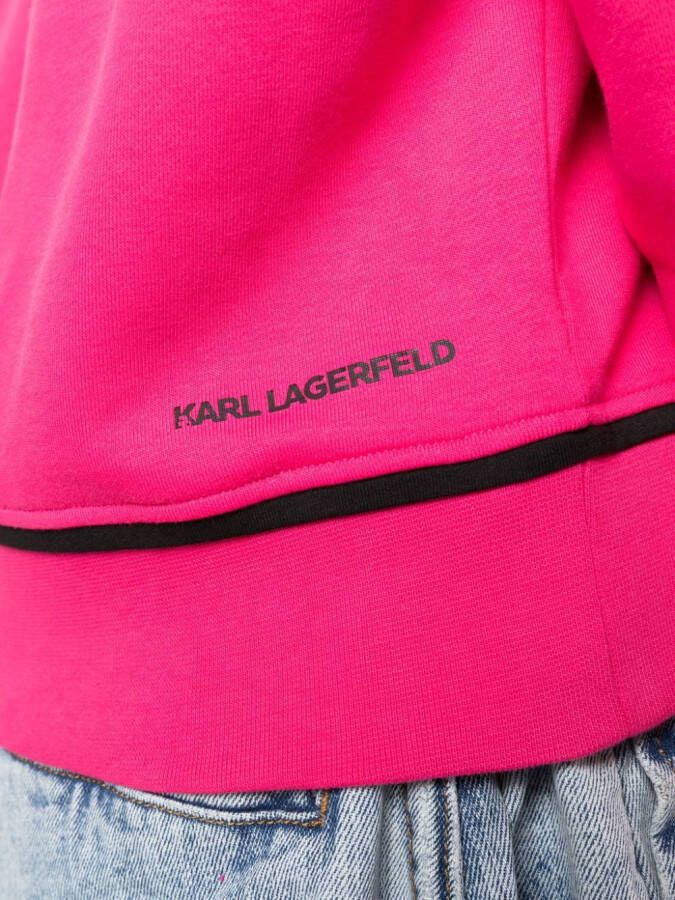 Karl Lagerfeld Hoodie van biologisch katoen Roze