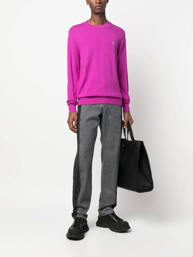 Karl Lagerfeld Ikon 2.0 trui met ronde hals Paars