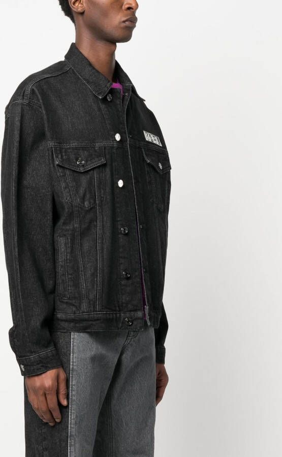 Karl Lagerfeld Ikon 2.0 denim jack Zwart