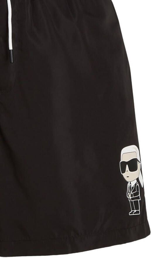 Karl Lagerfeld Ikon zwembroek met dubbele tailleband Zwart