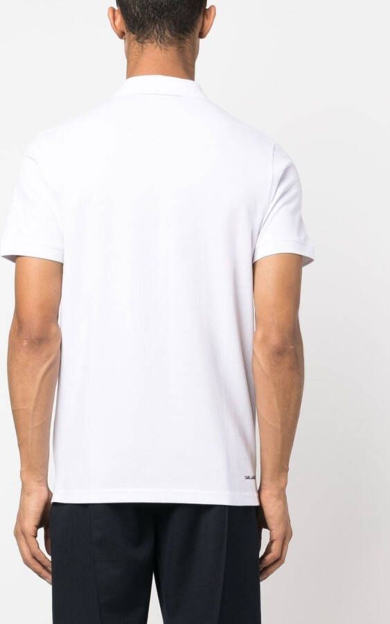 Karl Lagerfeld Ikon poloshirt met borduurwerk Wit