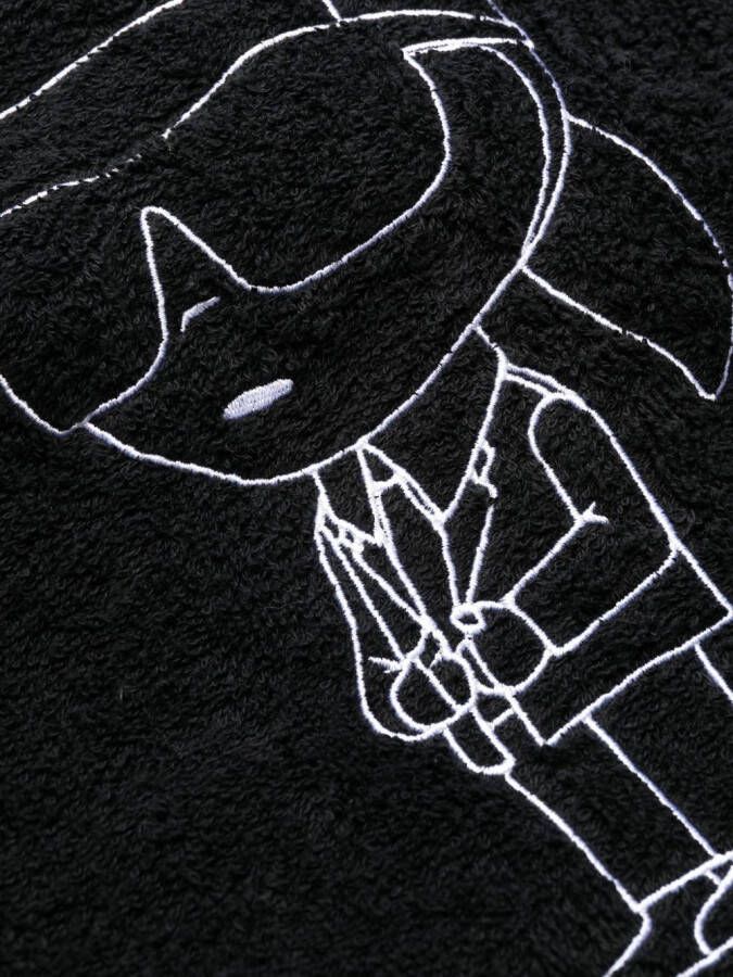 Karl Lagerfeld Ikonik badjas met borduurwerk Zwart