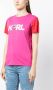Karl Lagerfeld T-shirt met logo Roze - Thumbnail 3