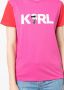 Karl Lagerfeld T-shirt met logo Roze - Thumbnail 5
