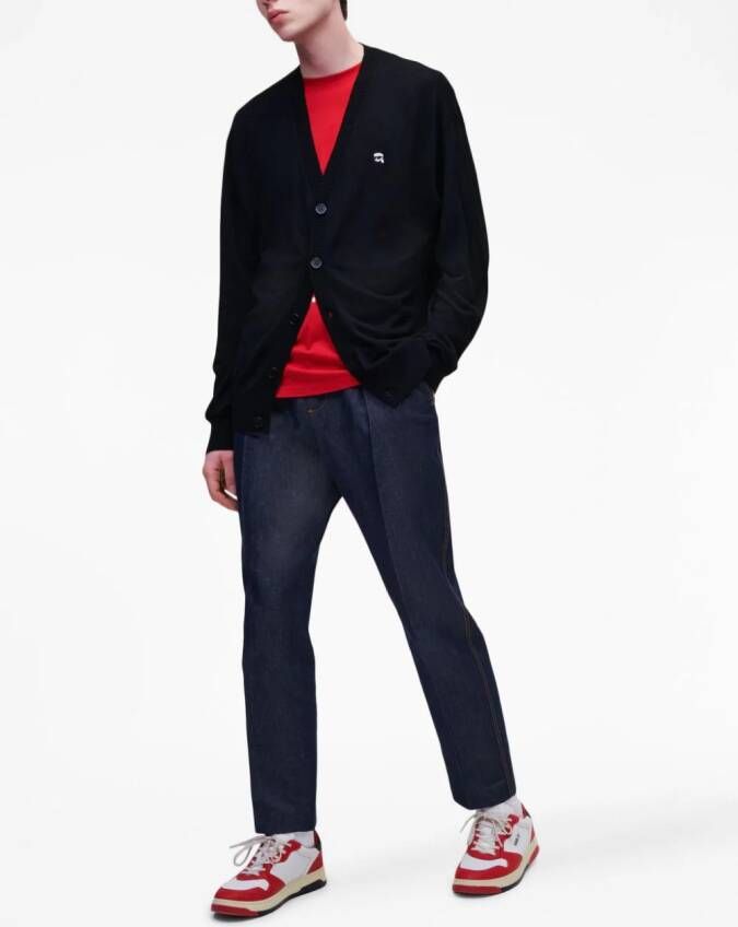 Karl Lagerfeld Ikonik 2.0 vest van merinowol Zwart