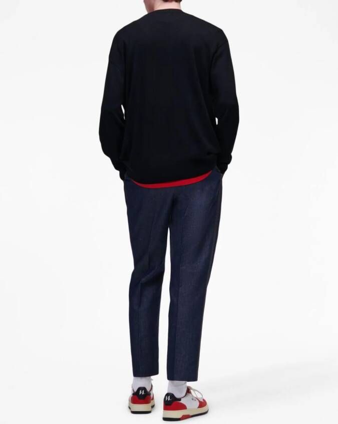 Karl Lagerfeld Ikonik 2.0 vest van merinowol Zwart