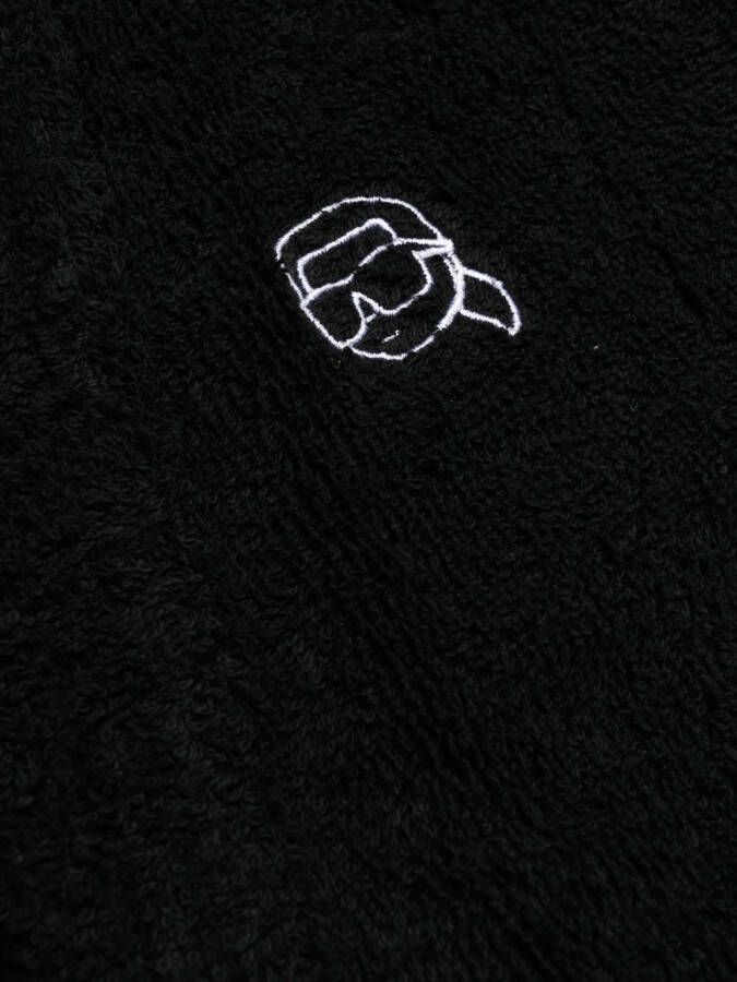 Karl Lagerfeld Ikonik 2.0 badjas van biologisch katoen Zwart