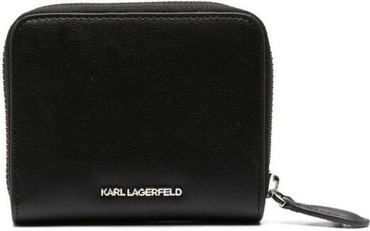 Karl Lagerfeld Ikonik Karl leren portemonnee Zwart