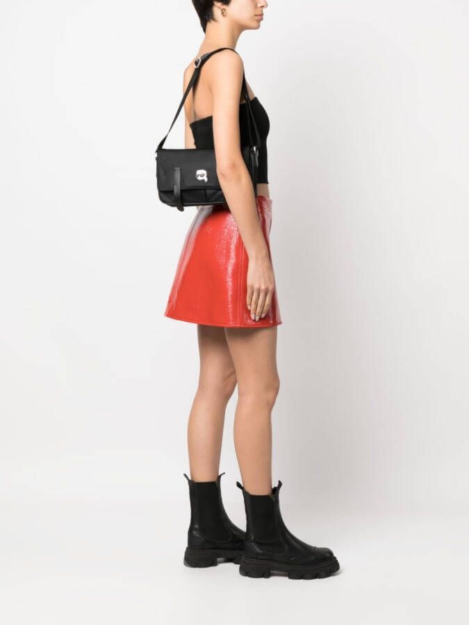 Karl Lagerfeld Ikonik Karl patch shoulder bag Zwart