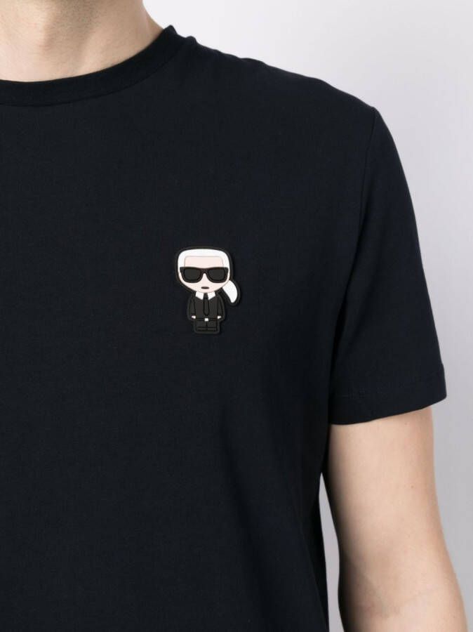 Karl Lagerfeld T-shirt met patch Blauw