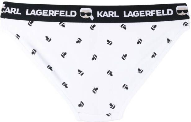 Karl Lagerfeld Ikonik slip met logoprint Wit