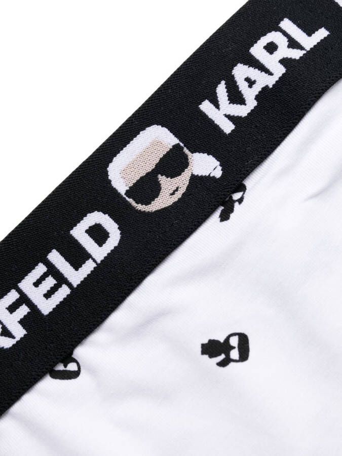 Karl Lagerfeld Ikonik slip met logoprint Wit