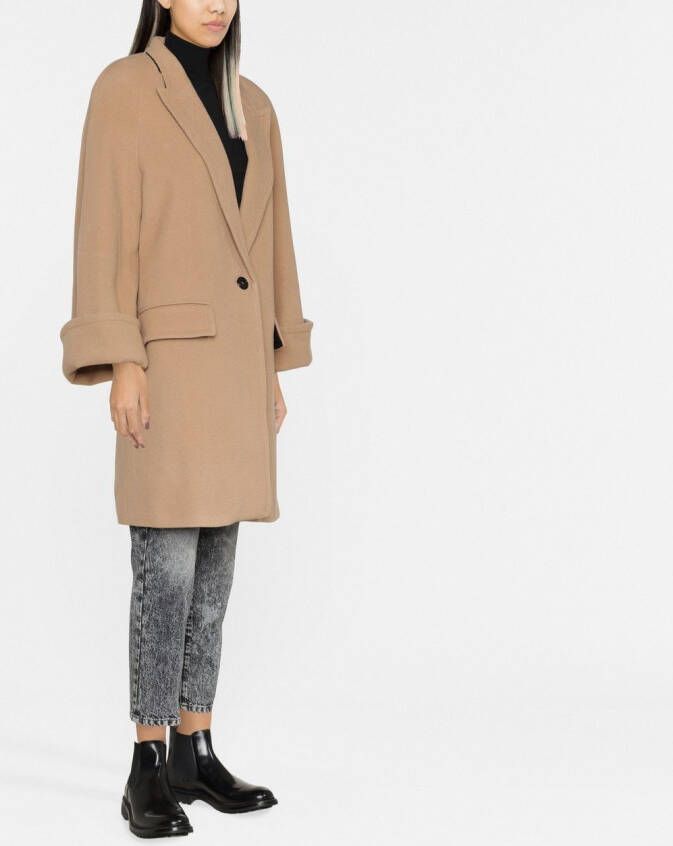 Karl Lagerfeld Jas met enkele rij knopen Beige