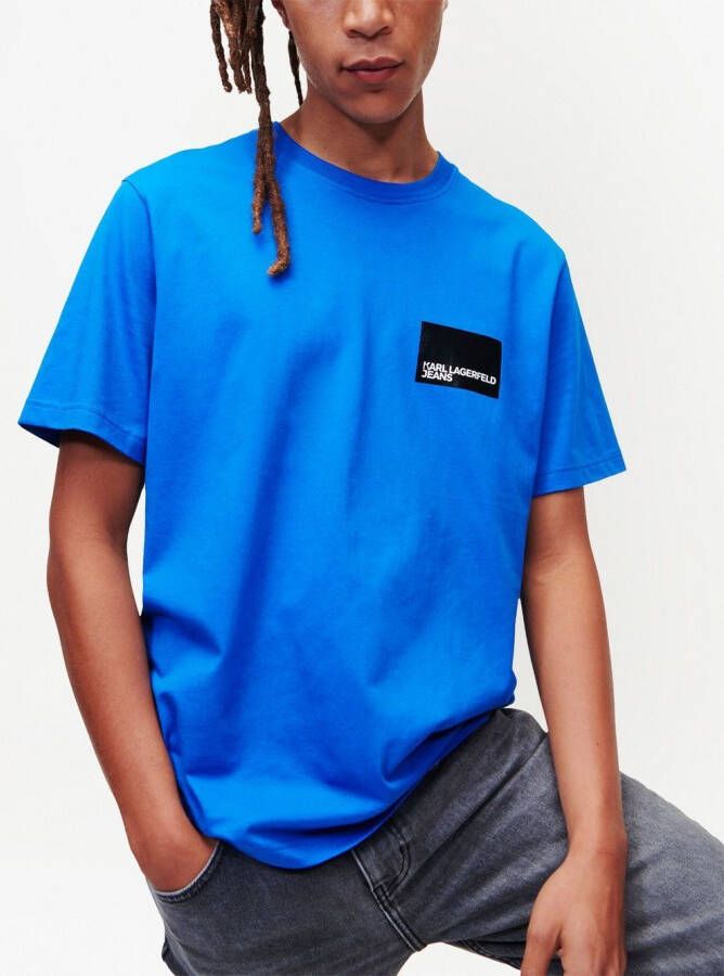 Karl Lagerfeld Jeans T-shirt met logoprint Blauw