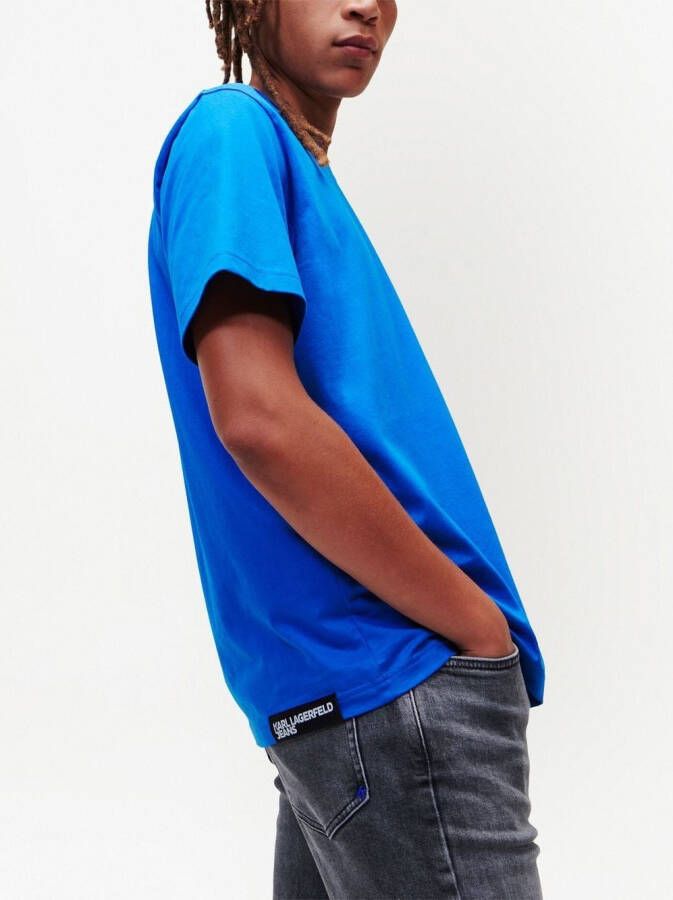 Karl Lagerfeld Jeans T-shirt met logoprint Blauw