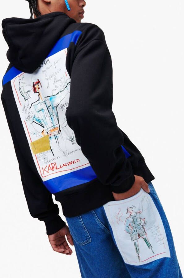 Karl Lagerfeld Jeans Archive hoodie met logoprint Zwart