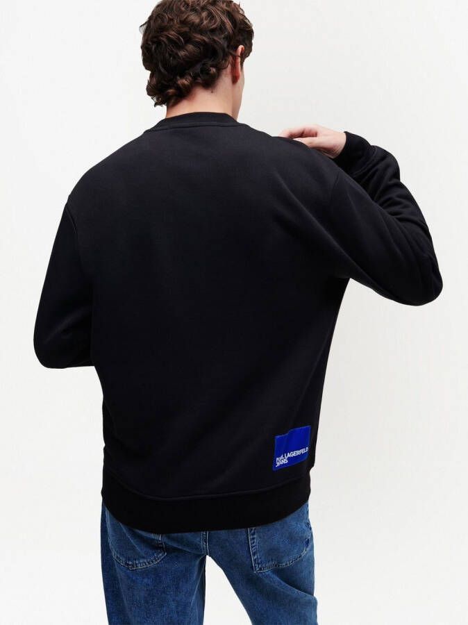 Karl Lagerfeld Jeans Sweater van biologisch katoen Zwart