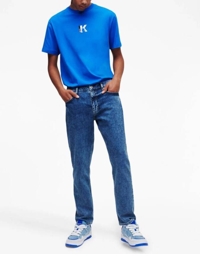 Karl Lagerfeld Jeans met logopatch Blauw