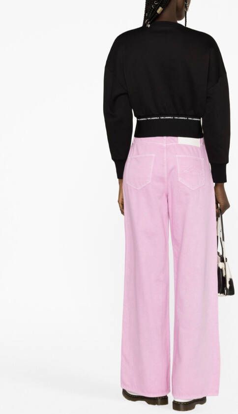 Karl Lagerfeld Jeans met wijde pijpen Roze