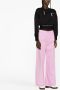 Karl Lagerfeld Jeans met wijde pijpen Roze - Thumbnail 4