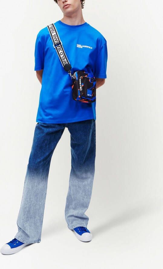 Karl Lagerfeld Jeans Straight jeans met ombré-effect Blauw