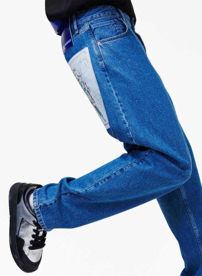 Karl Lagerfeld Jeans Ruimvallende jeans Blauw