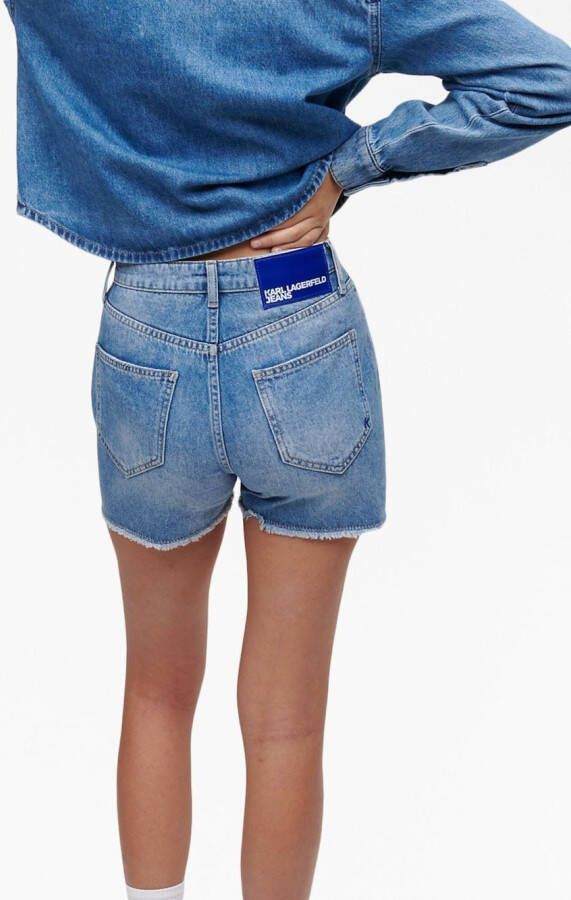 Karl Lagerfeld Jeans Shorts verfraaid met pailletten Blauw