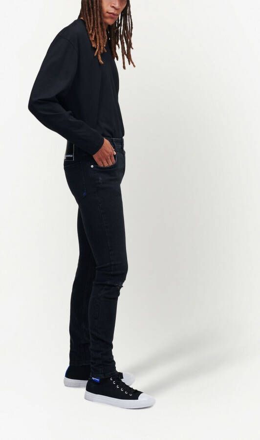 Karl Lagerfeld Jeans Skinny mid waist jeans Zwart