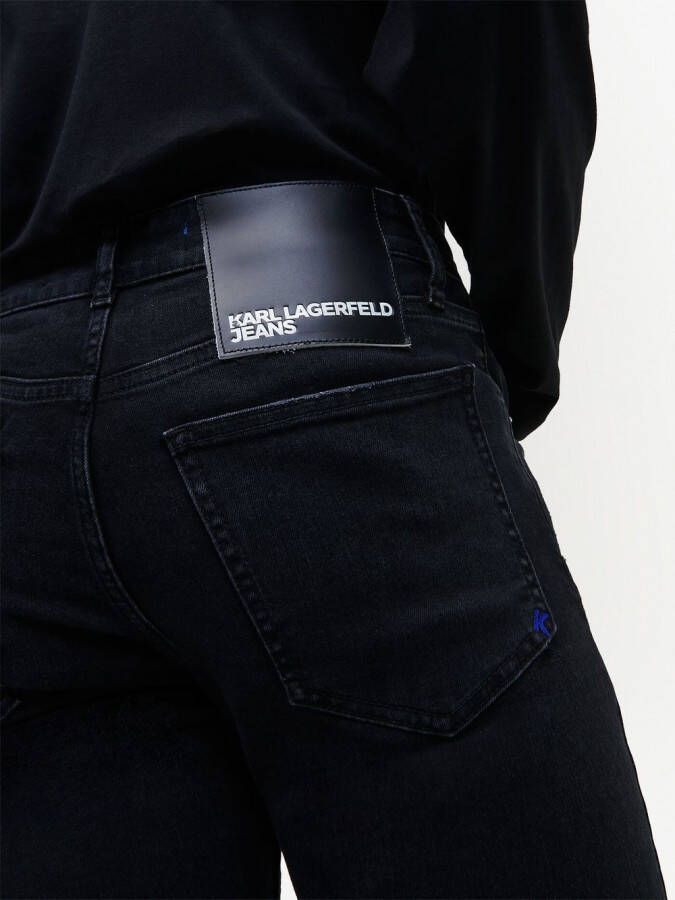 Karl Lagerfeld Jeans Skinny mid waist jeans Zwart
