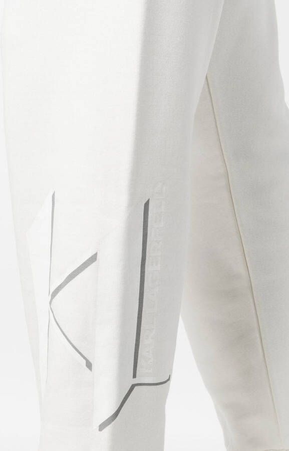 Karl Lagerfeld Joggingbroek met toelopende pijpen Wit