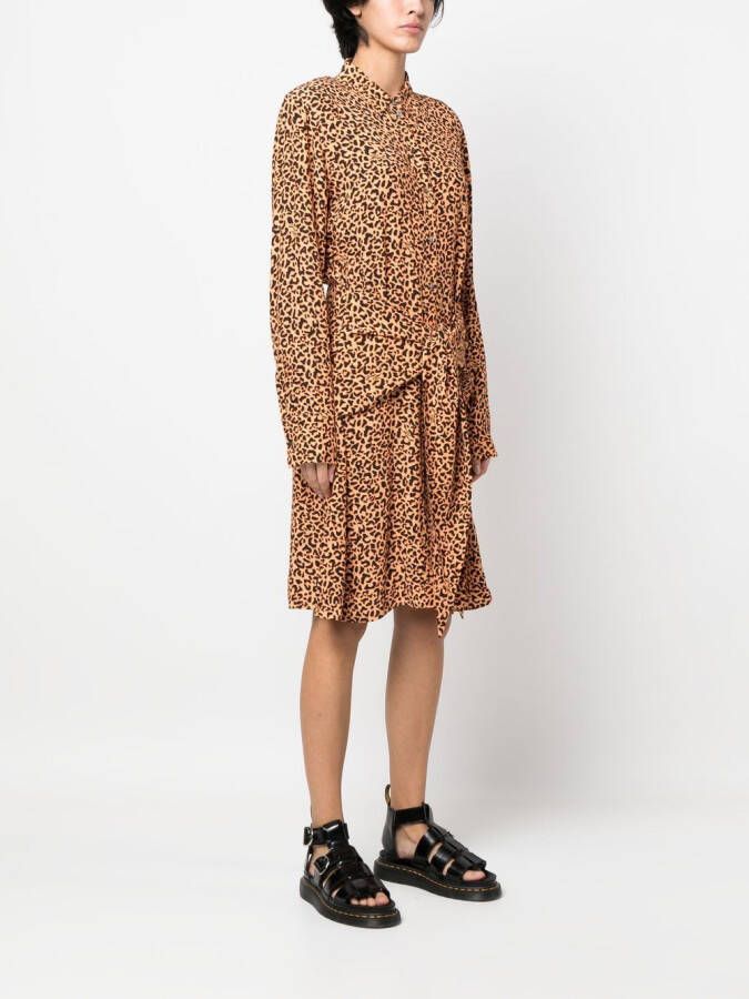 Karl Lagerfeld Jurk met luipaardprint Oranje