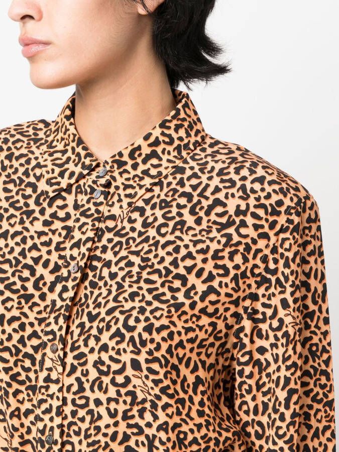 Karl Lagerfeld Jurk met luipaardprint Oranje