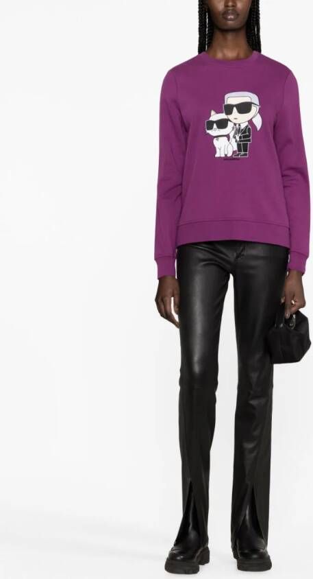 Karl Lagerfeld Ikon 2.0 katoenen sweater Paars