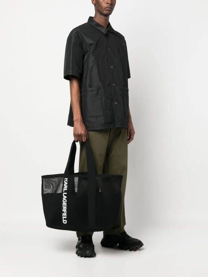 Karl Lagerfeld K Essential shopper met mesh Zwart