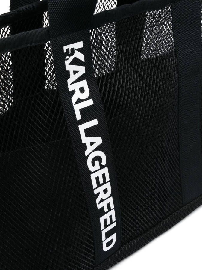 Karl Lagerfeld K Essential shopper met mesh Zwart