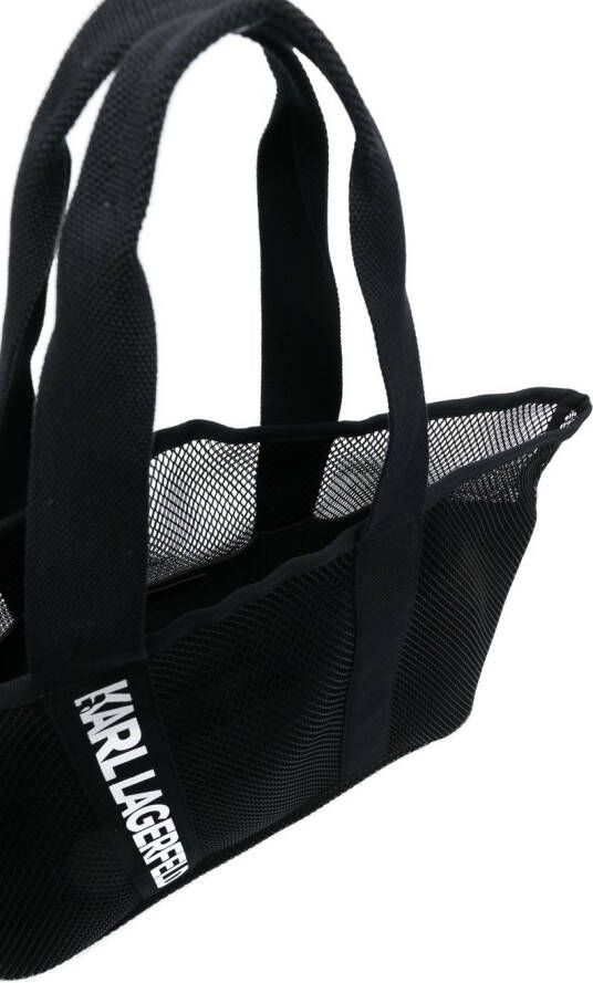 Karl Lagerfeld K Essential shopper met mesh Zwart