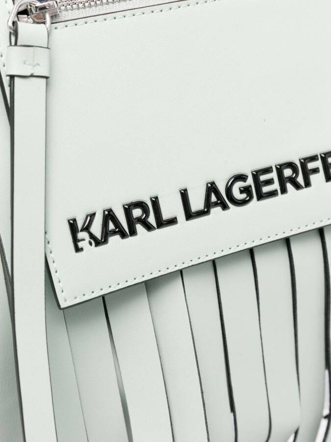 Karl Lagerfeld K Fringe hobo kleine tas Groen