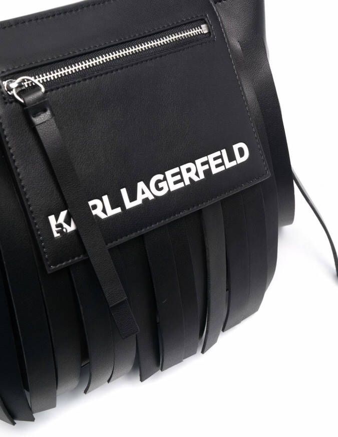 Karl Lagerfeld K Fringe hobo mini-tas Zwart