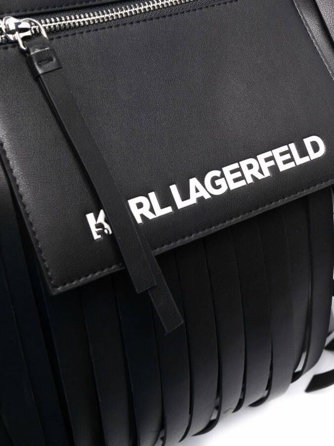 Karl Lagerfeld K Fringe hobo tas Zwart