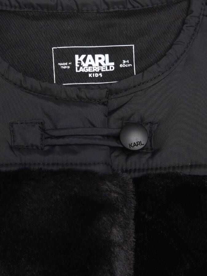Karl Lagerfeld Kids Gilet met geborduurd logo Zwart